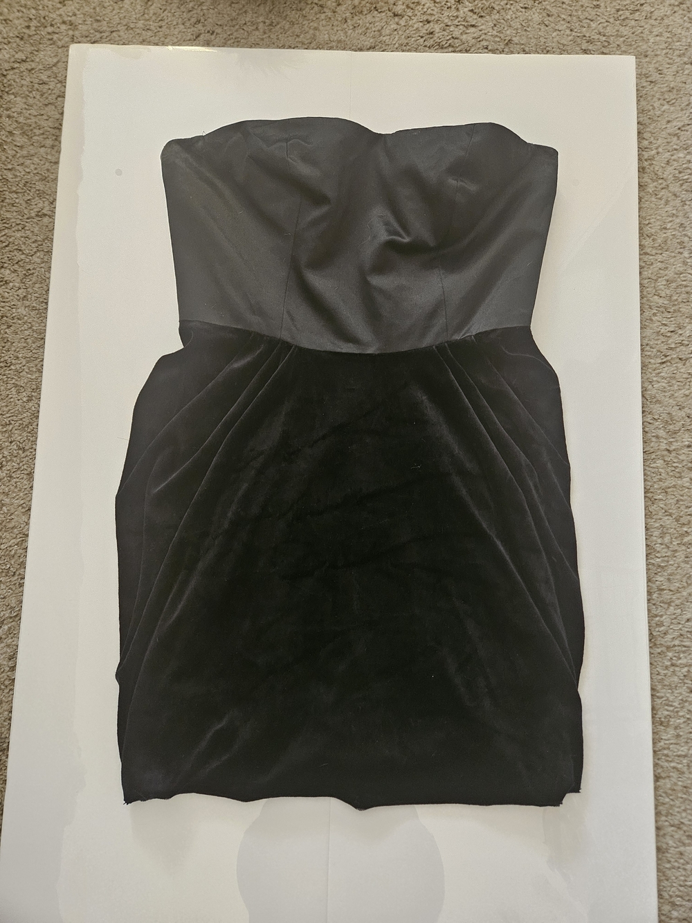 Juicy Couture Black Strapless Velvet Cocktail Dress